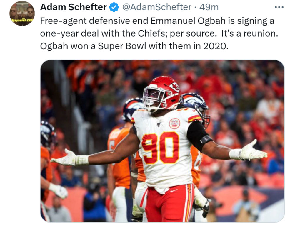 Chiefs Bring Back Emmanuel Ogbah: Smart Depth Move, Not a Splashy Fix
